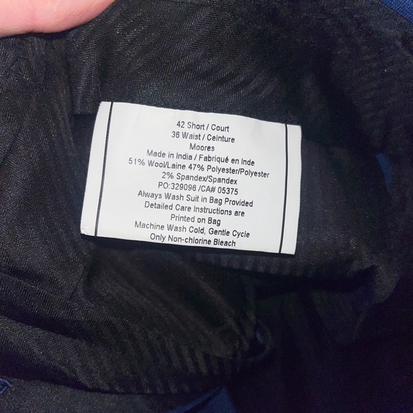 Joseph Abboud 2 Piece Suit - Navy Blue - Picture 7 of 8